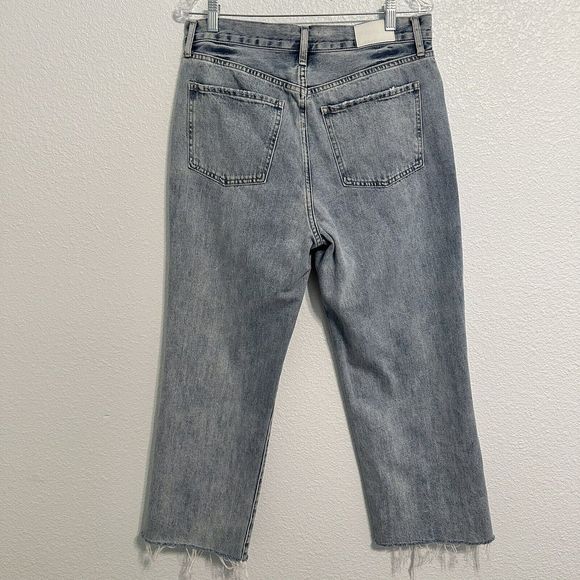 Pistola Cassie High Waist Ripped Crop Straight Leg Jeans In Los Feliz  Size 30 - Picture 4 of 16